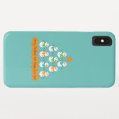Kerstboompiramide gemaakt van kerst-sneeuwmannen Case-Mate iPhone case (Achterkant (horizontaal))