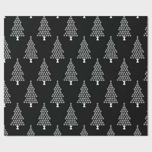 kerstboompjes afdrukken cadeaupapier (Vlak)