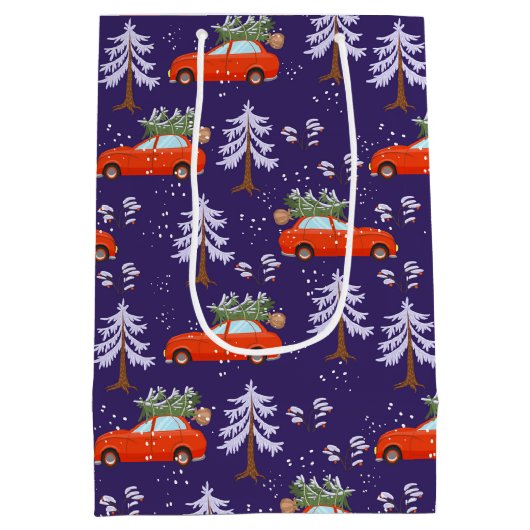 kerstboompjes met cadeaubon medium cadeauzakje (Achterkant)