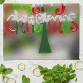 kerstboompluis theedoek (Gevouwen)