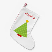 kerstboompoka Dots Kinder gepersonaliseerd Kleine Kerstsok (Voorkant (Hangend))