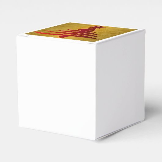 kerstboompotlood Rood op goud Bedankdoosjes (Voorkant Zijde)