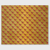 kerstboompotlood Rood op goud Cadeaupapier (Vlak)