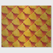 kerstboompotlood Rood op goud Cadeaupapier (Vlak)