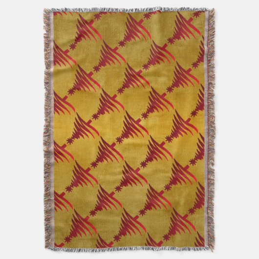 kerstboompotlood Rood op goud Deken (Voorkant Verticaal)