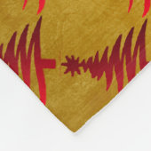 kerstboompotlood Rood op goud Fleece Deken (Hoek)