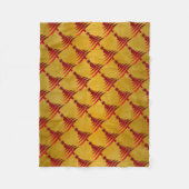 kerstboompotlood Rood op goud Fleece Deken (Voorkant)