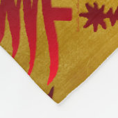 kerstboompotlood Rood op goud Fleece Deken (Hoek)