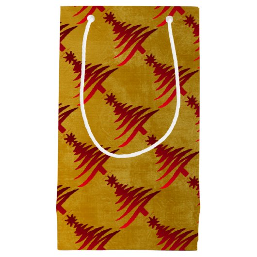 kerstboompotlood Rood op goud Klein Cadeauzakje (Voorkant)