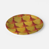 kerstboompotlood Rood op goud Papieren Bordje (Gekanteld)