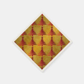 kerstboompotlood Rood op goud Servet (Hoek)