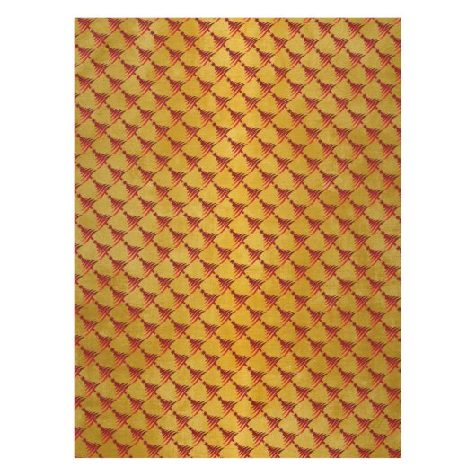 kerstboompotlood Rood op goud Tafelkleed (Voorkant)