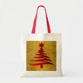 kerstboompotlood Rood op goud Tote Bag (Voorkant)