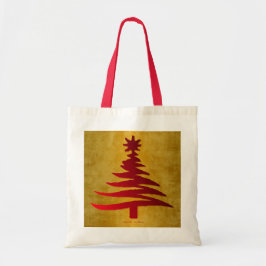 kerstboompotlood Rood op goud Tote Bag