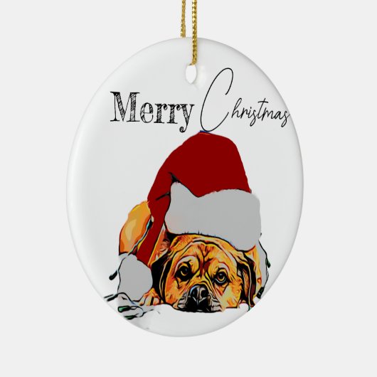 kerstboompuggle keramisch ornament (Rechts)