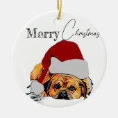kerstboompuggle keramisch ornament (Voorkant)