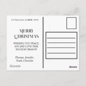 kerstboompup, feestelijk Arctisch dier Briefkaart (Achterkant)