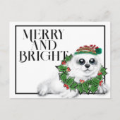 kerstboompup, feestelijk Arctisch dier Briefkaart (Voorkant)