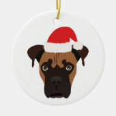kerstboompuppy keramisch ornament (Voorkant)