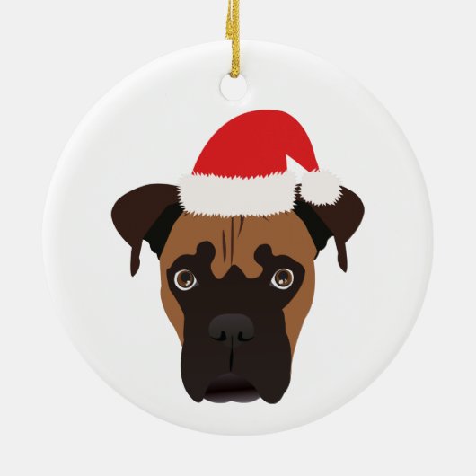 kerstboompuppy keramisch ornament (Achterkant)