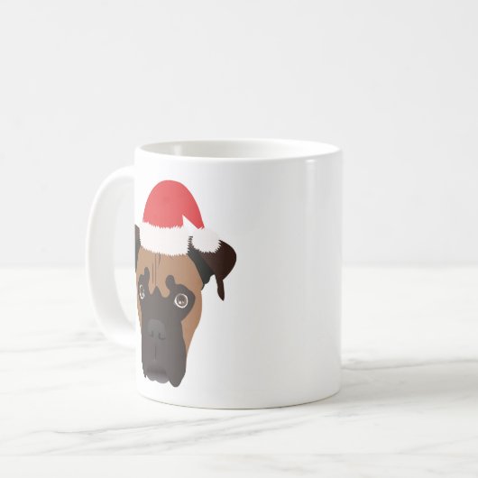 kerstboompuppy koffiemok (Voorkant links)