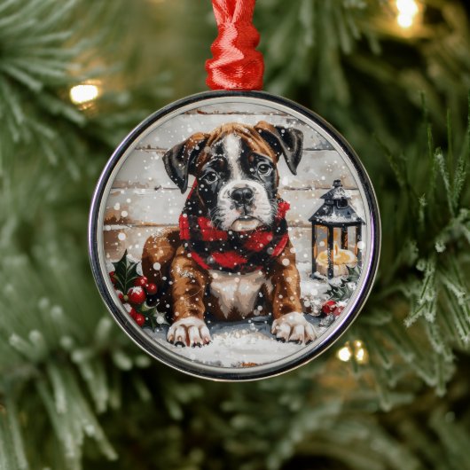 kerstboompuppy metalen ornament (Boom)