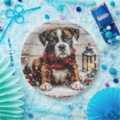 kerstboompuppy papieren bordje (Feest)