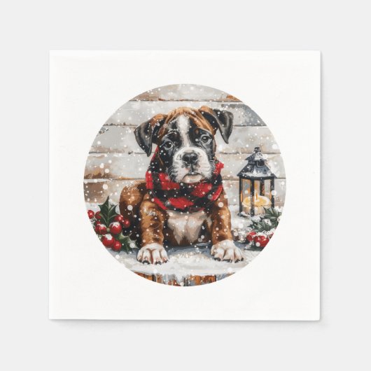 kerstboompuppy servet (Voorkant)