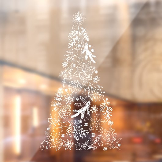 kerstboomramen decalen vinylvensterkoeling raamsticker (Vel 2)