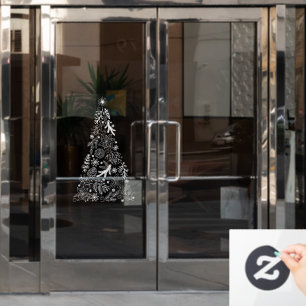 kerstboomramen decalen vinylvensterkoeling raamsticker