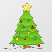 Kerstboomramen Raamsticker (Vel)