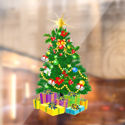 Kerstboomramen Raamsticker (Vel 2)