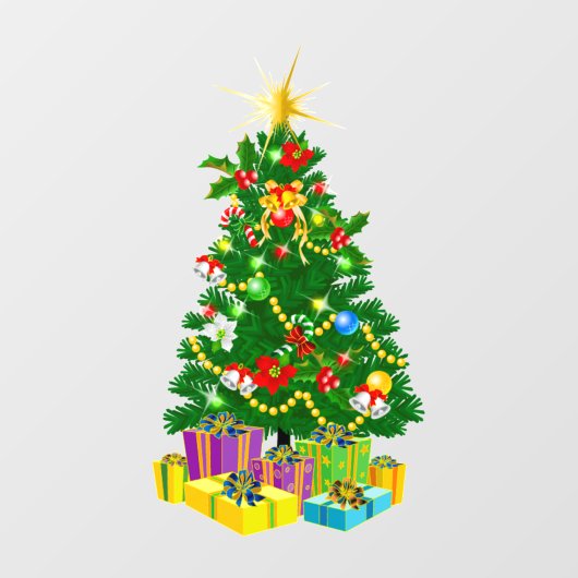 Kerstboomramen Raamsticker (Vel)