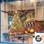 Kerstboomramen Raamsticker (Cafe Raam)