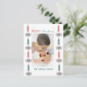 Kerstboomrand Foto Vakantie Briefkaart (Staand voorkant)