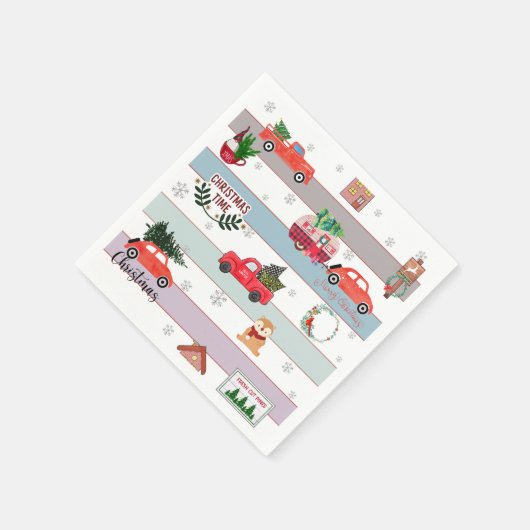 kerstboomraster servet (Hoek)