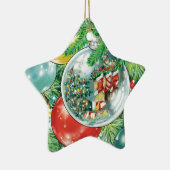 kerstboomreflectie keramisch ornament (Rechts)