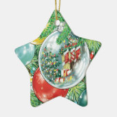 kerstboomreflectie keramisch ornament (Links)