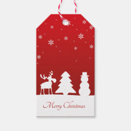 kerstboomrendiertje Snowman Cadeaulabel