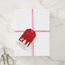 kerstboomrendiertje Snowman Cadeaulabel