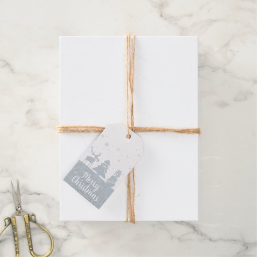 kerstboomrendiertje Snowman Cadeaulabels (Met Koord)