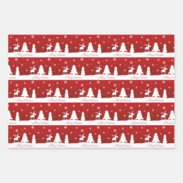 kerstboomrendiertje Snowman Inpakpapier Vel