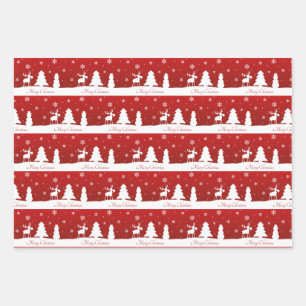 kerstboomrendiertje Snowman Inpakpapier Vel