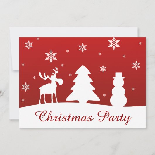 kerstboomrendiertje Snowman Kaart (Voorkant)