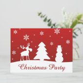 kerstboomrendiertje Snowman Kaart (Staand voorkant)