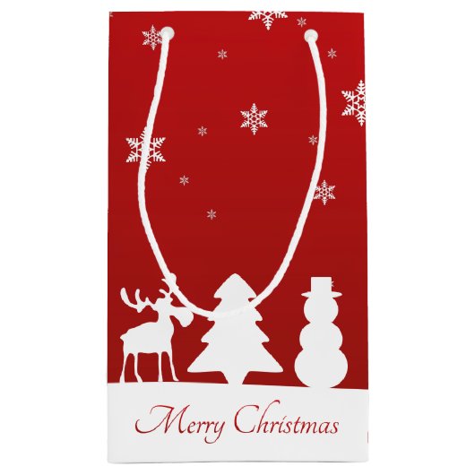 kerstboomrendiertje Snowman Klein Cadeauzakje (Achterkant)