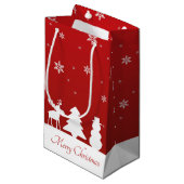 kerstboomrendiertje Snowman Klein Cadeauzakje (Voorkant Gekanteld)