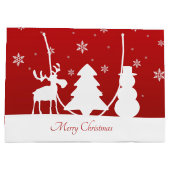 kerstboomrendiertje Snowman Large Cadeautasje (Achterkant)