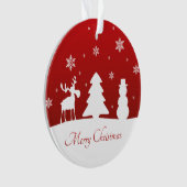 kerstboomrendiertje Snowman Ornament (voorkant)
