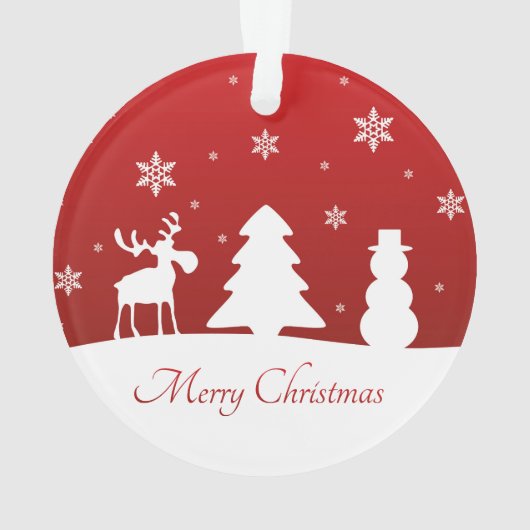 kerstboomrendiertje Snowman Ornament (achterkant)